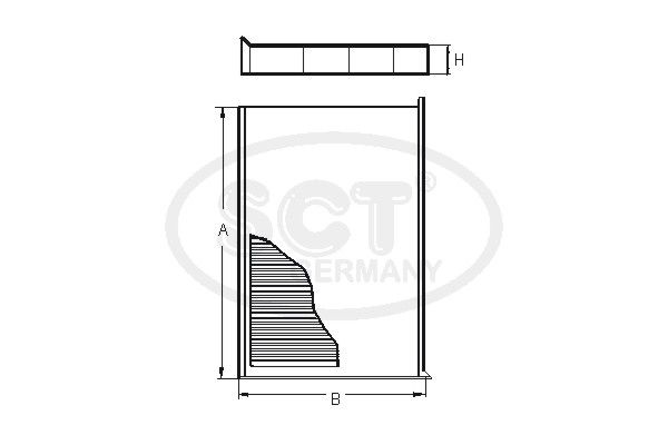 SCT GERMANY Filtrs, Salona telpas gaiss SA 1164